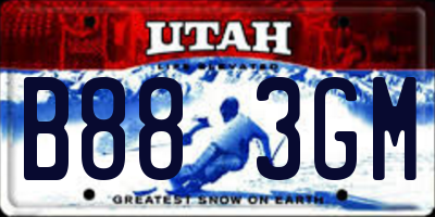 UT license plate B883GM
