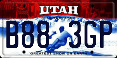 UT license plate B883GP