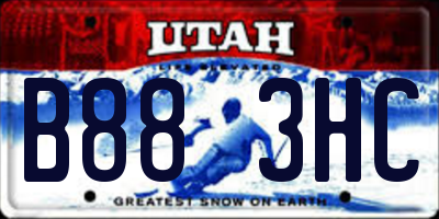 UT license plate B883HC