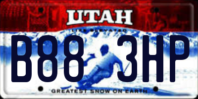 UT license plate B883HP