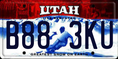 UT license plate B883KU