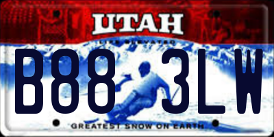 UT license plate B883LW