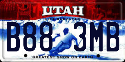 UT license plate B883MB