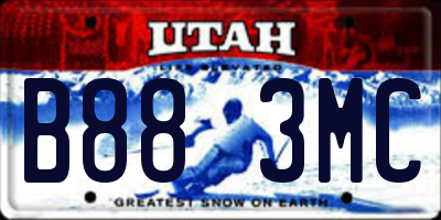 UT license plate B883MC
