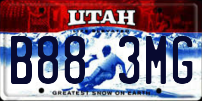UT license plate B883MG