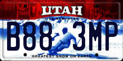 UT license plate B883MP