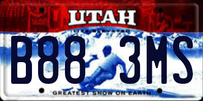 UT license plate B883MS