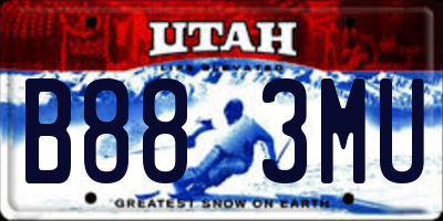 UT license plate B883MU