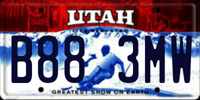 UT license plate B883MW