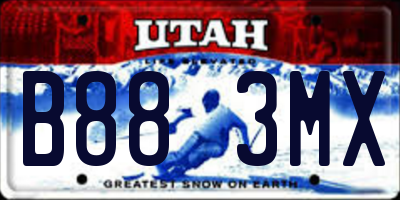 UT license plate B883MX