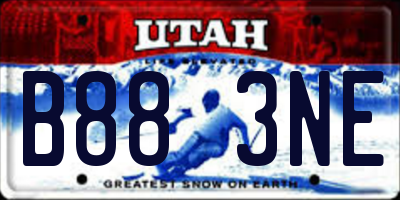 UT license plate B883NE