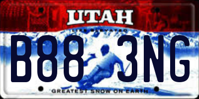 UT license plate B883NG