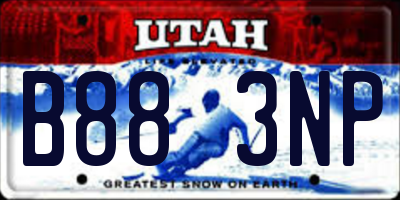 UT license plate B883NP