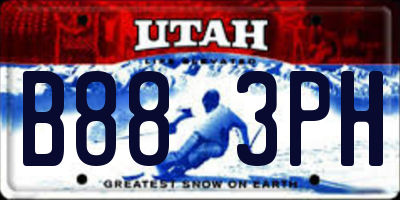 UT license plate B883PH