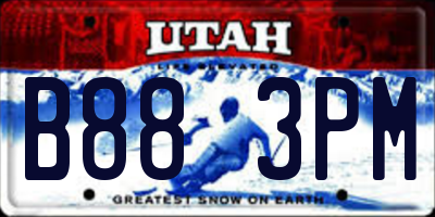UT license plate B883PM