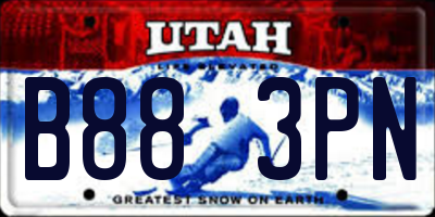 UT license plate B883PN
