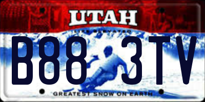 UT license plate B883TV