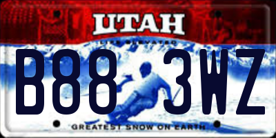 UT license plate B883WZ