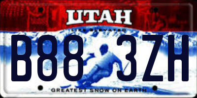UT license plate B883ZH