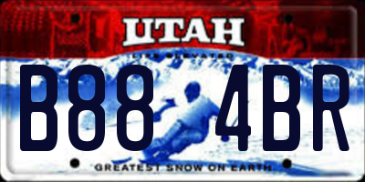 UT license plate B884BR