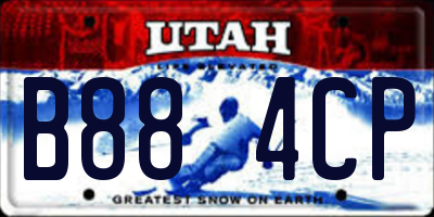 UT license plate B884CP