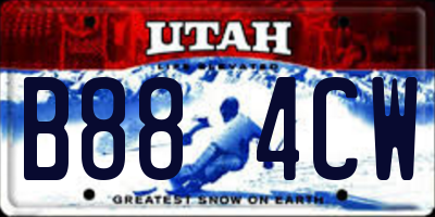 UT license plate B884CW