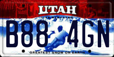 UT license plate B884GN