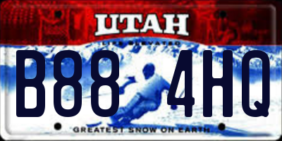 UT license plate B884HQ