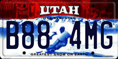 UT license plate B884MG