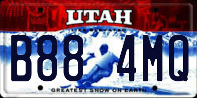 UT license plate B884MQ