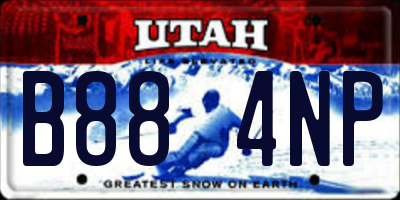 UT license plate B884NP