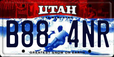 UT license plate B884NR
