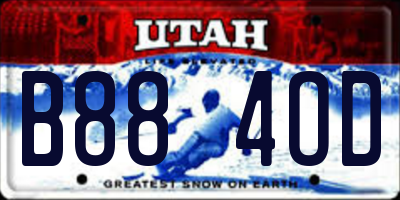 UT license plate B884OD