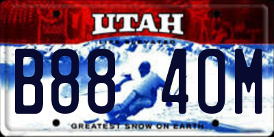 UT license plate B884OM