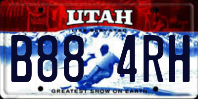 UT license plate B884RH