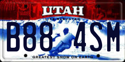 UT license plate B884SM
