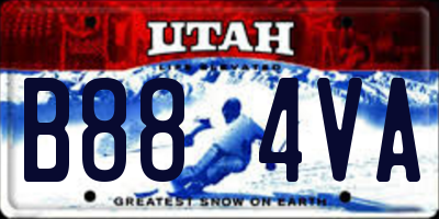 UT license plate B884VA