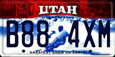 UT license plate B884XM