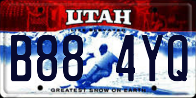 UT license plate B884YQ