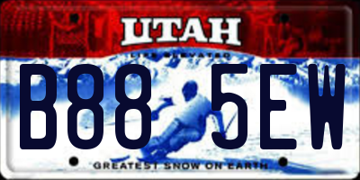 UT license plate B885EW