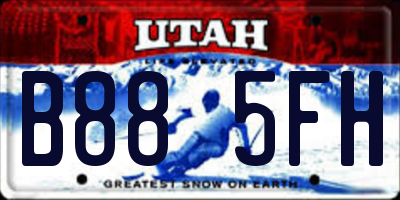 UT license plate B885FH