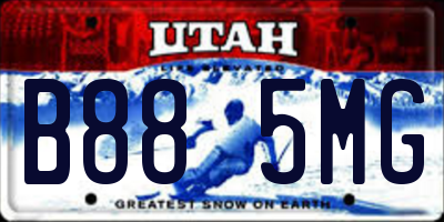 UT license plate B885MG