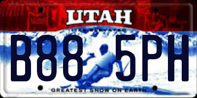 UT license plate B885PH