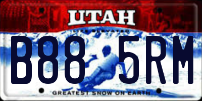UT license plate B885RM