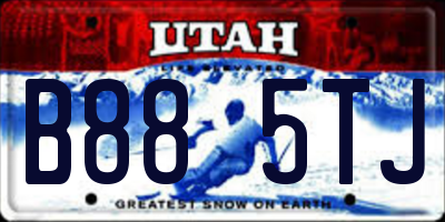 UT license plate B885TJ
