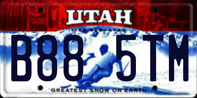 UT license plate B885TM