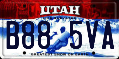 UT license plate B885VA