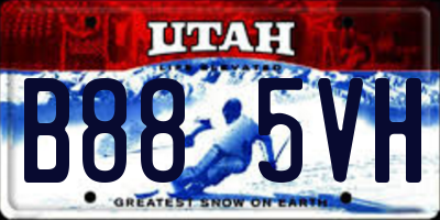 UT license plate B885VH