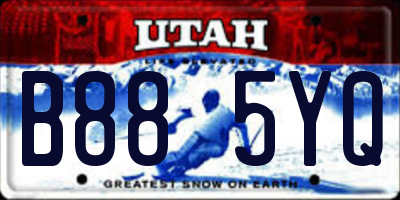 UT license plate B885YQ
