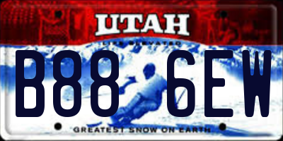 UT license plate B886EW